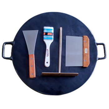 Wrought iron multi-grain pancake pan flat griddle pancake fruit machine egg pancake thick pan for stall home commercial use