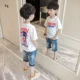 Áo thun bé trai ngắn tay hè 2018 mới 3 phiên bản Hàn Quốc của thủy triều 4 quần áo trẻ em 5 nửa tay 6 mùa hè 7 bé trai 8 áo 9 tuổi áo thun bé trai mùa hè