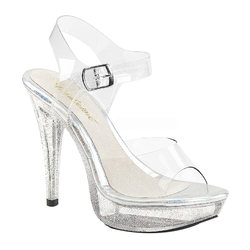 American Pleaser/Fabulicious12.5cm mini rainbow glitter heel sandals strappy