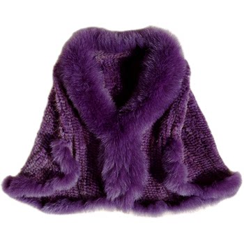 Fur coat Korean style autumn and winter women's mink fur knitted shawl fashion Fox fur collar mink shawl