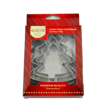 Christmas tree stainless steel cookie cake mold diy