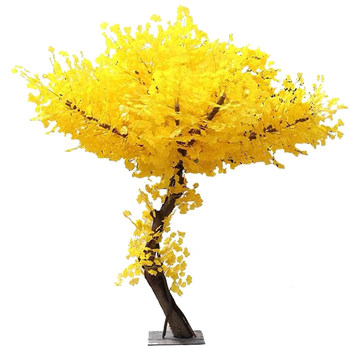 Simulated ginkgo tree golden ດູໃບໄມ້ລົ່ນຕົ້ນໄມ້ປະດັບຕົ້ນໄມ້ຂະຫນາດໃຫຍ່ simulated ຕົ້ນໄມ້ດອກໄມ້ພາຍໃນຕົກແຕ່ງໂຮງແຮມຕົບແຕ່ງພູມສັນຖານຕົ້ນໄມ້