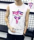 Áo thun cotton nam không tay XL áo dài ngang vai mỏng phần thể thao áo bóng rổ XL rộng vai vest thủy triều áo khoác ghi lê nam
