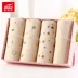 Đồ lót nữ 4 cánh Fu Nilai cô gái trẻ cotton giữa eo cotton in quần boxer cỡ lớn cỡ nhỏ 13040 Giữa eo