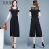 Jumpsuit nữ mùa hè ăn mặc 2018 mới của Hàn Quốc phiên bản của kích thước lớn off-shoulder Slim cao eo quần chân rộng jumpsuit sọc quần chân rộng quần thun dài nữ Cộng với kích thước quần áo