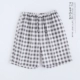 Quần pyjama nữ quần short mùa hè sợi cotton mùa hè Quần nhà Nhật Bản những người yêu thích năm điểm cotton kẻ sọc nam quần short nhà