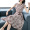 Xiang Li Li tủ 2018 mùa hè mới ngắn tay thời trang eo Slim đu lớn một từ váy sóng điểm in đầm