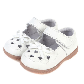 Pigskin children's shoes for girls 3 years old genuine leather hollow hollow