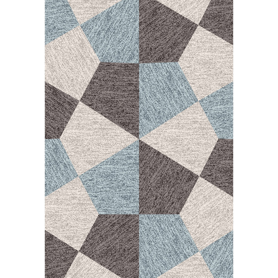 Geometric bedroom bedside customizable washed carpet