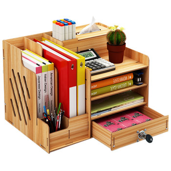 Simple and large capacity of desk storage rack