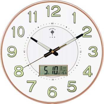 Polaris luminous wall clock modern creative clock bedroom living room quartz clock round calendar silent clock wall watch