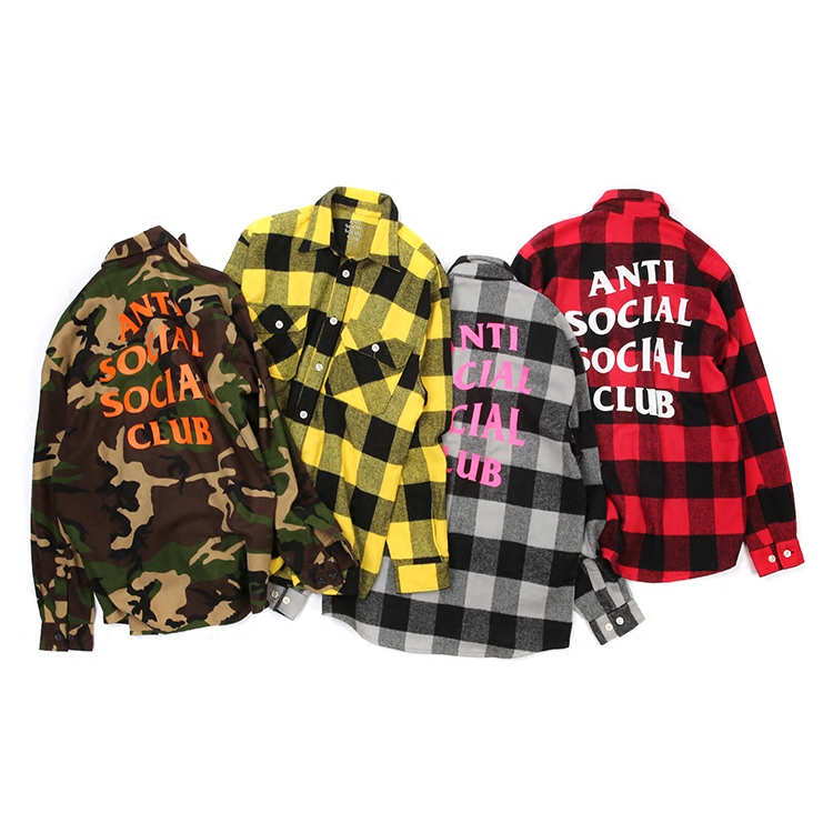 在途 潮玩艺 ANTI SOCIAL SOCIAL CLUB ASSC 经典款法兰绒衬衫