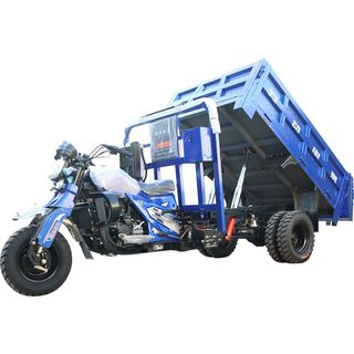 Five-wheel load-carrying double-top dump fuel tricycle