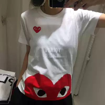 VENJOY Hong Kong CDG PLAY DAZT033 DAZT034 Men's and women's big eyes short-sleeved T-shirt 2