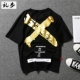 Xu hướng châu Âu và Mỹ tay ngắn nam Áo thun lỏng nước thủy triều hip-hop đường phố thời trang đường phố thanh niên nửa tay nam sinh viên tay áo ngắn