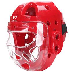 Jiurishan Karate Helmet Head Protection for Adults and Children Taekwondo Training Face Shield Helmet Closed Face Protector