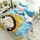 Trẻ em cậu bé phim hoạt hình bông bông chăn denim 1,2m khăn trải giường 1,5m giường ba mảnh 4 người - Bộ đồ giường bốn mảnh