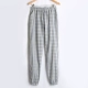 Quần Pyjama mùa hè Quần nam Quần cotton Trang chủ Quần rộng thoải mái Kích thước lớn Cotton Kẻ sọc Quần nhà mỏng Điều hòa quần quần ngủ nam