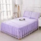 Qiao Ý mùa hè giường váy ren bedspread duy nhất mảnh 1.5m1.8 mét chúa màu xám đối tác màn ngủ váy - Váy Petti