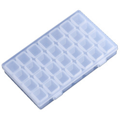 The nail jewelry box storage box nail box jewelry box organizes the storage drill box 28 grid transparency