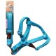 Sturdy dog walking harness + leash with full metal accessories