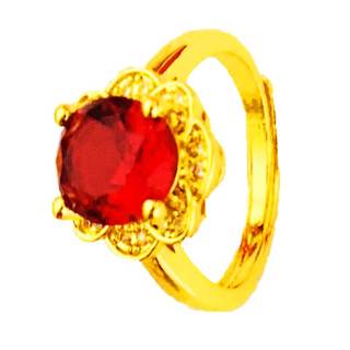 Vietnamese quicksand gold ring female flower simulation fake gold jewelry 999 plated genuine long-lasting live gemstone