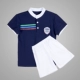 Đồng phục trường học tùy chỉnh dịch vụ lớp học 2018 hè mới quần áo thể thao ngắn tay phù hợp với mùa hè Trung Sơn nhóm cổ áo váy đầm trẻ em 13 tuổi