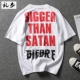 Thương hiệu áo thun nam tay ngắn thời thượng xu hướng thời trang Châu Âu và phong cách hip-hop đường phố bf gió Hàn Quốc phiên bản Hàn Quốc của áo thun thủy sinh áo thun nam cotton