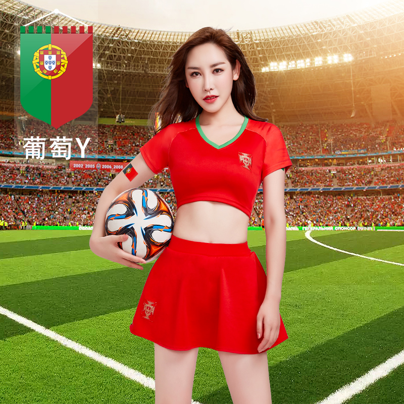 2020 Soccer bé Sexy dance Suit Thế giới Cheerleader trang phục nữ Night Bar Hiệu suất ăn mặc Jersey