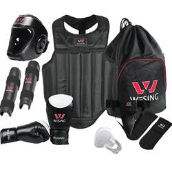 Jiurishan Sanda Protective Gear Set for Adults and Children, Fighting, Boxing, Combat Chest Protector, Gloves, Training Protective Gear Set