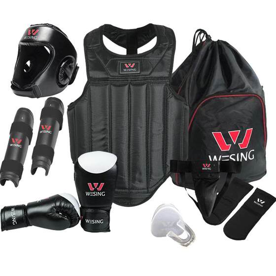 Jiurishan Sanda protective gear set, head protection, chest protection and leg protection