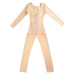 Tingmei Niya button-up trousers, long-sleeved one-piece body-shaping garment, belly-control corset, hip-lifting postpartum maternity bodysuit