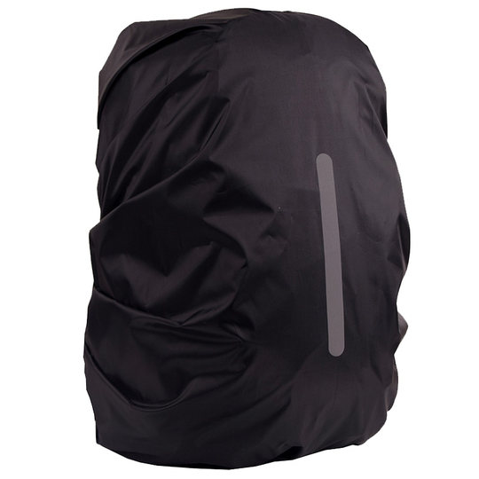 Photography student pulling rod bag raining mountaineering backpack