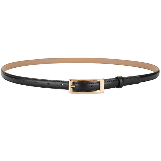 小皮带女真皮细简约百搭ins风二层牛皮裤腰带女装饰配连衣裙毛衣