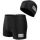 Men's resort swimming trunks + swimming cap, fashionable swimsuit