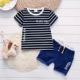 Quần áo trẻ em mùa hè 0-1-2-3-4 tuổi Quần áo trẻ em mới 3-12 tháng tuổi Bộ đồ ngắn tay mùa hè quần dài cho bé gái