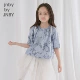 jnby by JNBY Jiangnan quần áo trẻ em thường dân 2020 mùa hè mới cho bé gái thời trang in áo cotton 1H317062 - Áo sơ mi