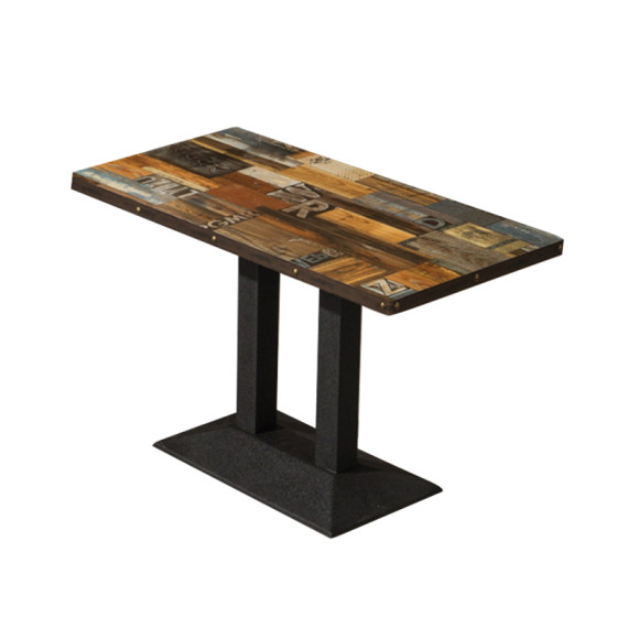 Retro industrial style themed bar and restaurant table and chair combination