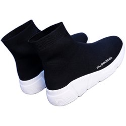 Super fire socks shoes women's 2021 spring new casual height inner height lifting women's high-top sports elastic ankle boots single shoes trend