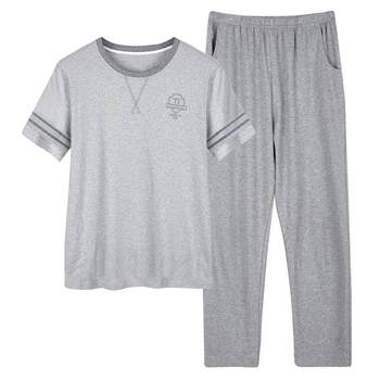 pajamas ຜູ້ຊາຍ summer ຝ້າຍບໍລິສຸດ trousers ສັ້ນຜູ້ຊາຍໄວຫນຸ່ມຂອງຜູ້ຊາຍ summer ບາງ summer ເຄື່ອງນຸ່ງຫົ່ມເຮືອນຊຸດ