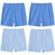Quần lót nam trung niên và trung niên bố cotton boxer eo cao người cao tuổi lỏng lẻo tăng mỡ bốn góc quần cotton