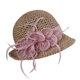 Summer new elegant flower curled decorative straw hat