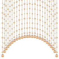 Crystal bead curtain partition curtain free punch door curtain new partition living room entrance decoration European style home bathroom curtain
