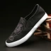 Giày vải nam 2018 hè mới thấp giúp giày đạp lười thêu giày vải Bắc Kinh cũ shop giày sneaker Plimsolls