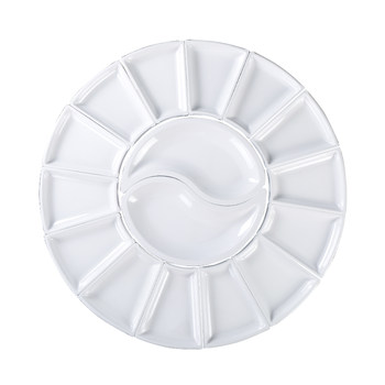 Xiangyuan memelamine plate platter fan-shaped banquet platter