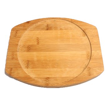 Thickened round insulated barbecue stone wooden board mat