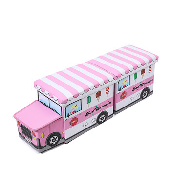 Carrying children's toy storage basket small train folding cute snack basket bucket baby cartoon kindergarten storage box