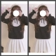 Homemade Little Maid Tạp chí Nhật Bản Sweet Girl Soft Girl Wind Ruffled Ear Ears Áo thun