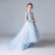 Cô gái váy đầm công chúa 2018 váy cưới mới của trẻ em váy đuôi catwalk trang phục piano trang phục chủ nhà - Váy trẻ em