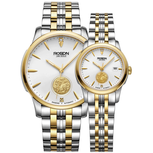 Rolexton men's watch 24K gold plated Pixiu